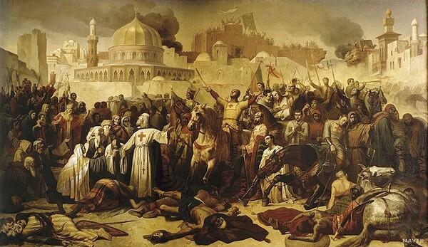 -에밀 시뇰(Emile Signol), <1099년 7월 15일 예루살렘을 탈환한 십자군>, 1847년 작품-
