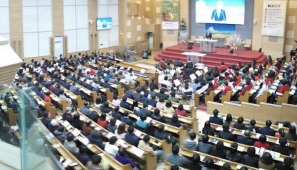미포교회 예배당 전경(2019년 12월 촬영)