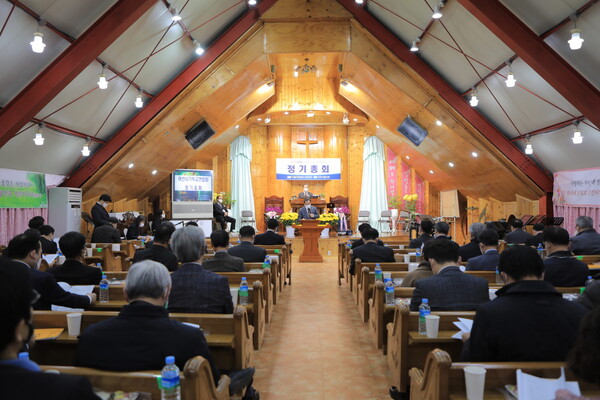12일 인주사랑교회에서 열린 2021년 아산시기독교연합회 정기총회
