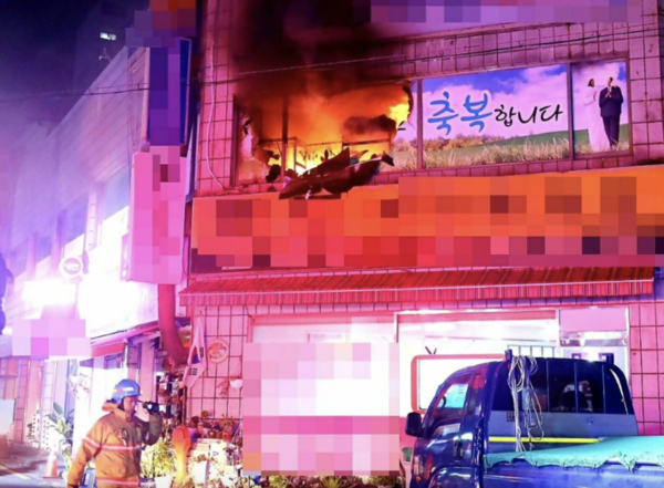 지난 12일  수원 장안구 정자동에 위치한 생명샘교회(백인완 목사) 화재가 발생한 현장이다.