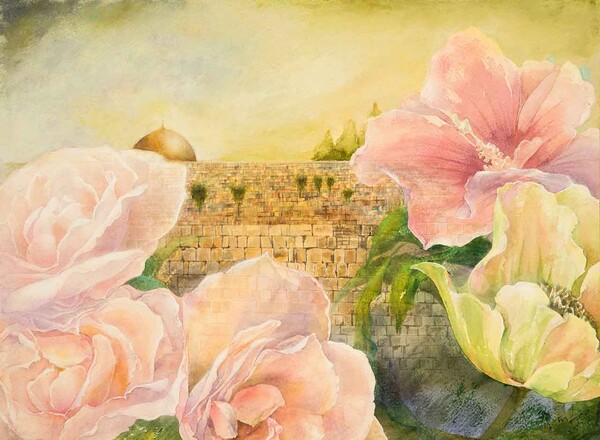 샬롬 이스라엘, 살람 팔레스틴 Shalom Israel, Salam Palestine Artist Misuk Song 수채 Watercolor 2017 이스라엘 Israel